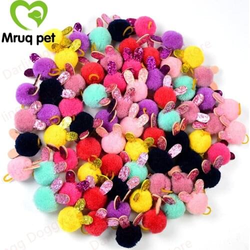50X/100X Cute Bunny Ears Puppy Dog Cat Hair Bows Christmas Dog Hair Accessories Grooming Bows for Puppy Small Dogs Pet Products