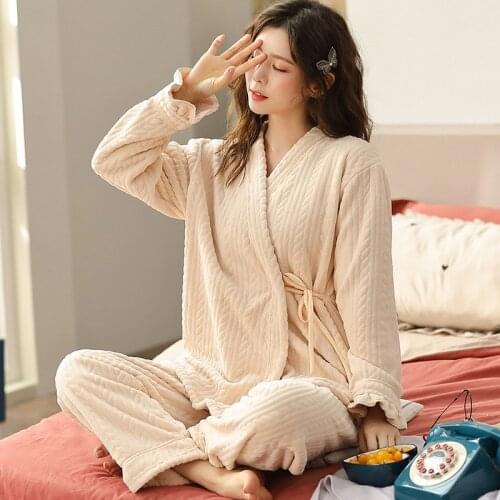 Женские фланелевые пижамы BZEL China At AliExpress