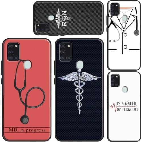 Registered Nurse Medical Symbol Cover Case For Samsung A32 A52 A72 A12 A42 A21S A20e A11 A31 A51 A71 A10 A30S A40 A50 A70