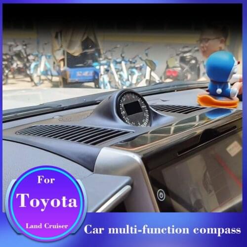For Toyota Land Cruiser Compass Horn Cover Prado Dashboard Multi-Function Compass LC200 Center Treble Horn Interior Modification