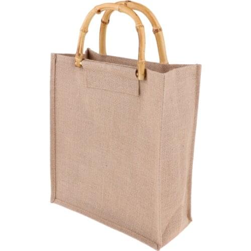 Jute Shopping Bag Burlap Jute Handbag Linen Shopping Bag 300 x 350 x 150mm