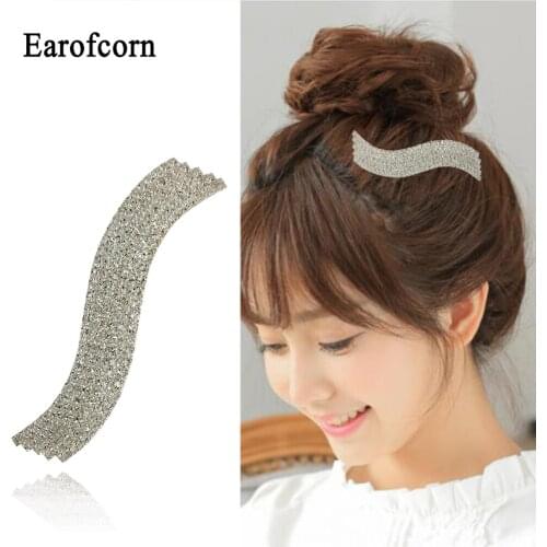 Earofcorn Korea Version Fashion Girls Shining Headwear Full Rhinestone Geometric Shape Hair Clip Hair Accessories for Women