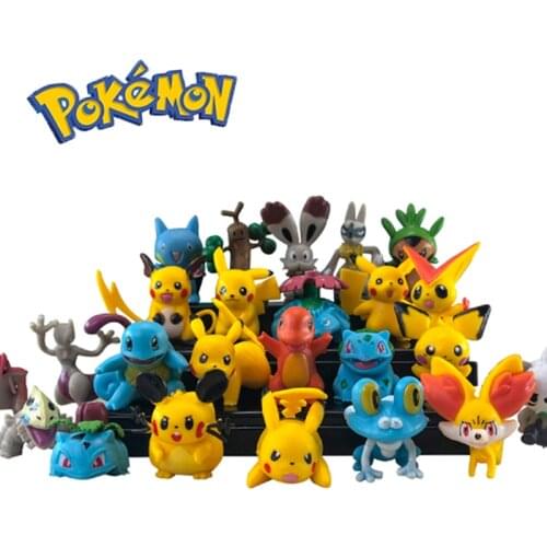 24pcs/set Anime Pokemon Pikachu 5cm Cartoon Anime Pokemon Action Figure Model Dolls Collection Decoration Toys For Kids Gift