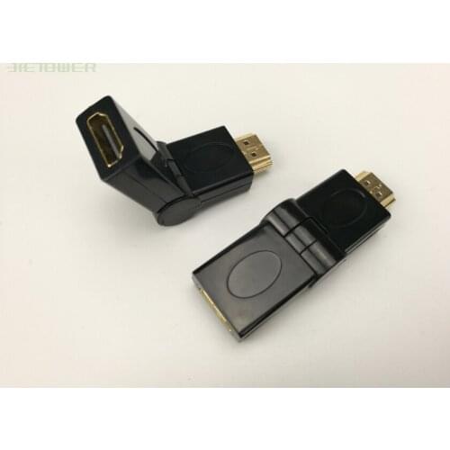 HDMI Male To HDMI Female 180 Degree Adapter HDMI Connection HDTV 100pcs