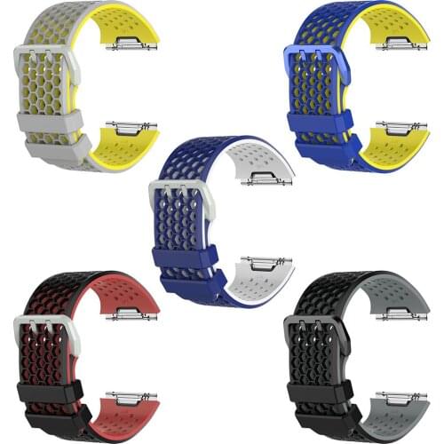 Fashion Silicone Holes Color Blocking Replace Band straps Bracelet for Fitbit Ionic Wristband Frontier watch accessories