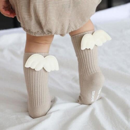 Cartoon Newborn Baby Socks Angel wing socks Baby Girl Boy Knee Socks Cotton Toddler Infant Girls Knee High Socks