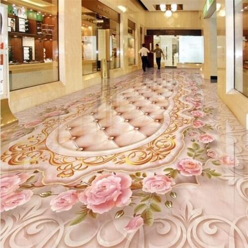 Custom floor painting 3d stone marble embossed stone pattern mosaic tile 3D mural tile floor living room bedroom floor painting