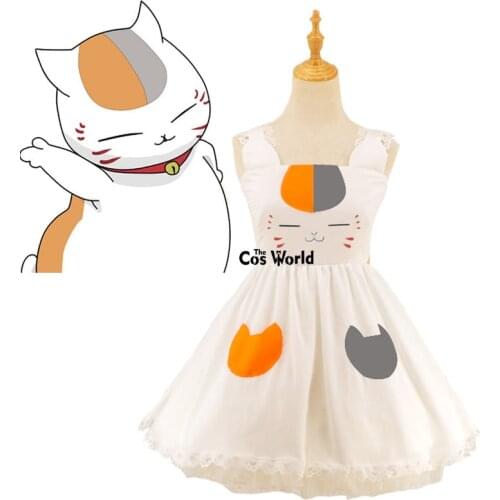 Natsume Yuujinchou Natsumes Book of Friends Nyanko-sensei Lolita Maid Slip Tee Dress Uniform Outfit Anime Cosplay Costumes