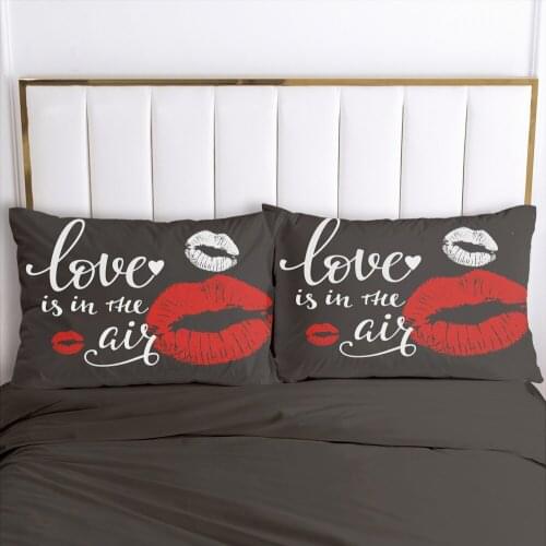 PillowCase Bedding 2PCS Pillow Cases For Bedroom,Home Decoration 50x70cm 50x75cm Pillow Cover Customize Size Toee Kiss