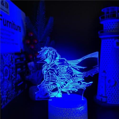 Gurren Lagann Kamina 3D Illusion Night Light Anime Led Lighting Touch Sensor Lamp Colorful Bedroom Decor Nightlight Mnaga Gift