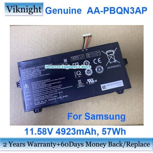 Genuine AA-PBQN3AP Laptop Battery For Samsung 3ICP6/63/81 11.58V 4923mAh 57Wh