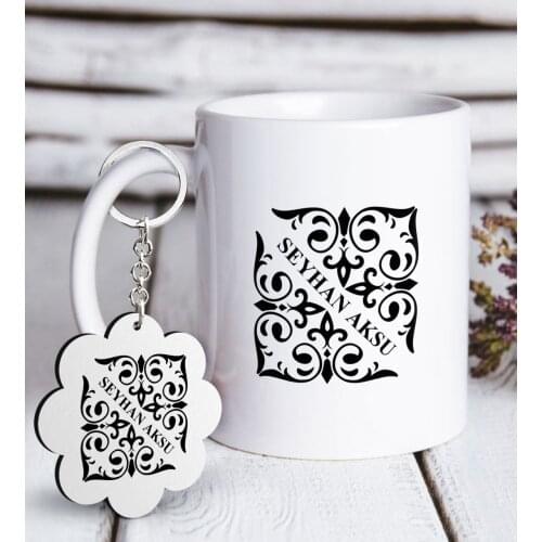 Personalized Is White Mug and Keychain Gift Seti-10