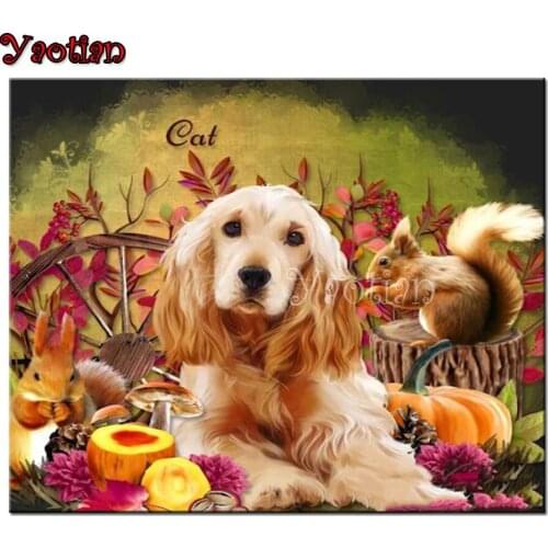 Full Diamond Painting Animal Dog Squirrel 5D DIY Diamond Embroidery,Cross Stitch,diamond Mosaic Pictures Of Rhinestones