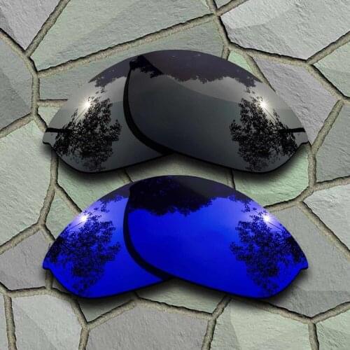 Grey Black&Violet Blue Sunglasses Polarized Replacement Lenses for Oakley Half Jacket