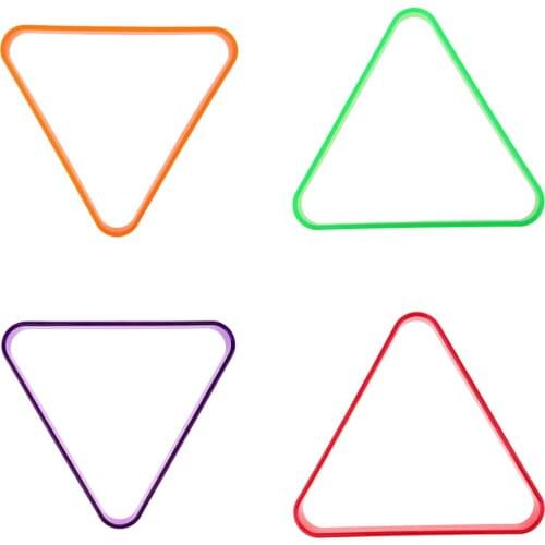 Durable Top Pool Table Plastic Triangle Rack Billiards Accessory Fit 8 Balls 4 Colors (Orange, Purple, Green, Red)