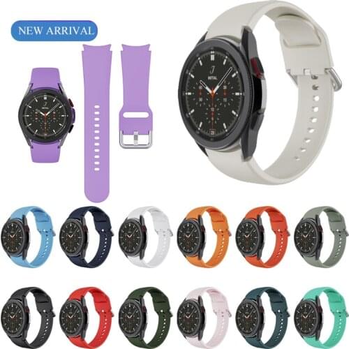 Silicone Strap Compatible with Samsung Galaxy Watch 4 classic 46mm 42mm/Watch4 44mm 40mm Band Replacement Wristbands Bracelet