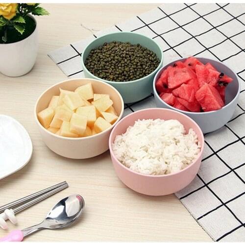 Bamboo Fiber Dinner Bowl Divided Dining Bowl Cartoon Cute Snack Tray Breakfast Dishes Kitchen Tableware Bamboo fiber Dinner Bowl