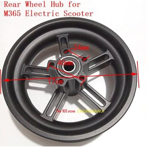 Electric Scooter Wheel Hub Aluminum Rear Wheel Hub with Original Axle for Xiaomi M365 Scooter Parts lightning shipment