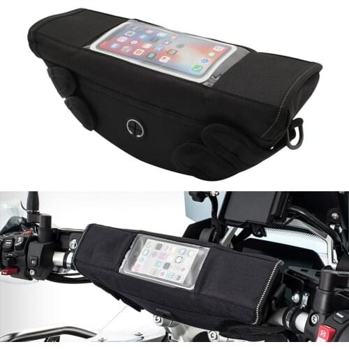 Motorcycle Handlebar Bag with Clear Phone Pouch Waterproof Travel Bag for Motorcycle Equipments Ornamental Cleaning & Protection