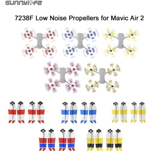 Sunnylife DJI Mavic Air 2 7238 Low Noise Props Colored 7238F Propellers for Mavic Air 2 Accessories
