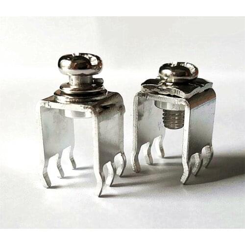 PCB board welding terminal M5 riveting nut high current 80A 6p feet terminals block U Connector Screw X100