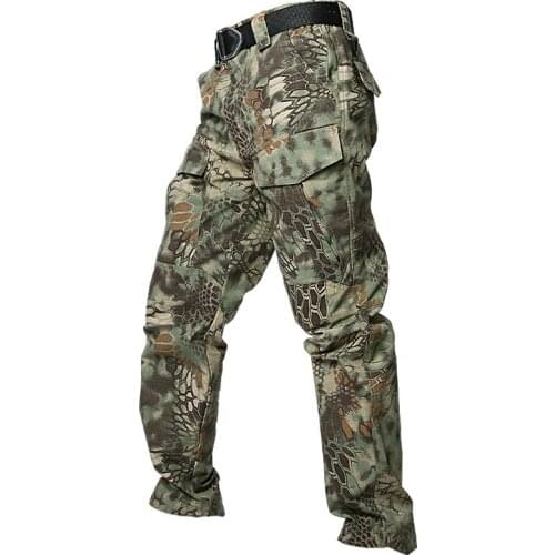 Tactical Pythons stripes Camouflage Army Pants Men Waterproof Combat Military Pants Military CS game Camo Tactical Pants