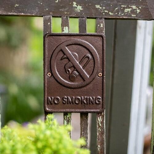 Vintage Metal Wall Art Decor Living Room Design No Smoking Sign Outdoor Farmhouse Repisa Muursticker Hanging Wall Decoration E5