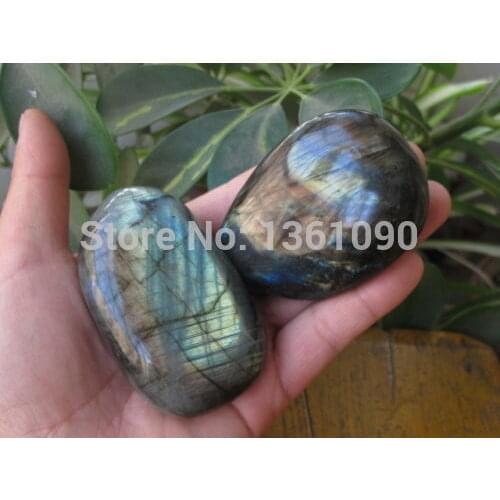 Xd j00114 2PCS Top quality Natural Polished Flash Labradorite Gemstone Freebody