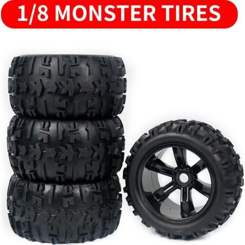 RC Car Parts Remote Control Model Cars 1/8 Racing Truck Bigfoot Tires Off-road Wasteland Tire Wheel Wheels 17mm Adapter 150*90mm