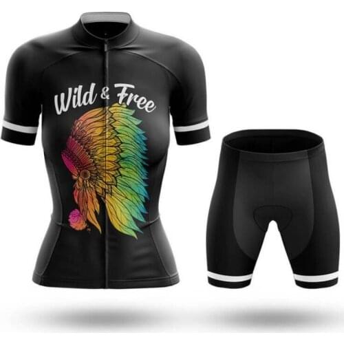 2021 Summer Short Sleeve Women Cycling Jersey set Breathable Mountain Bike Clothes Bicycle Cycling Clothing maillot ciclismo