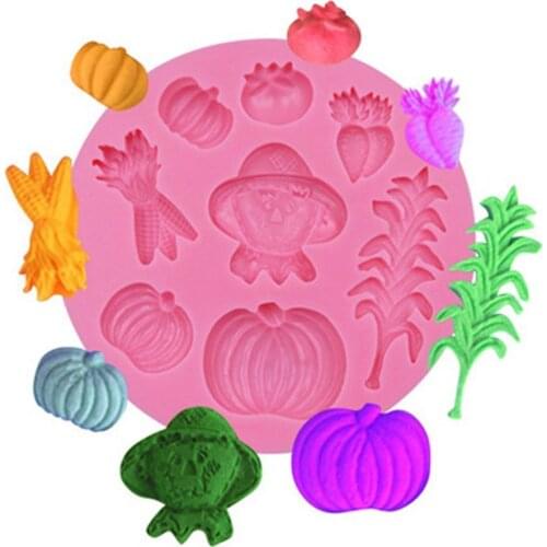 3D Cake Mold Halloween Broom Pumpkin Frog Witch Silicone Fondant Soap Cupcake Candy Chocolate Decoration Baking Tool Kitchen