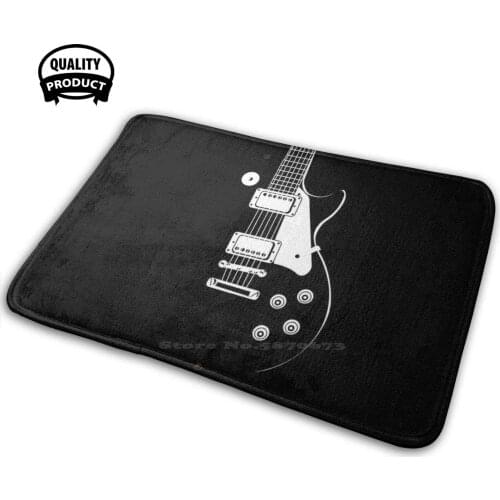 Guitar In Black And White 3D Household Goods Mat Rug Carpet Cushion Guitar Guitars Electric Guitar Guitar Guitar Guitar