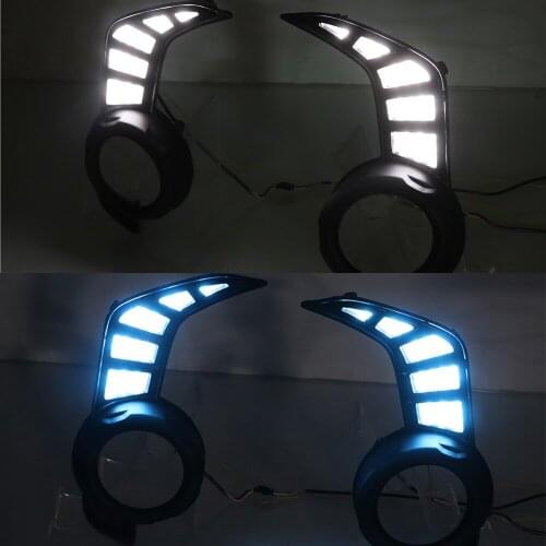 Car Flashing 1Set For Toyota 4 Runner 4Runner 2014 2015 2016 2017 2018 2019 2020 2021 LED Daytime Running Light Car DRL Fog Lamp