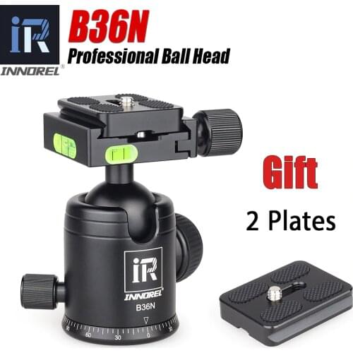 B36N Tripod Head Ball Head Rotating Panoramic BallHead with 2 Quick Release Plate of Acar Swiss Specification for Monopod Camera