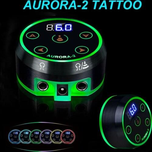 Professional Digital Tattoo Power Supply Updated Mini AURORA II LCD Tattoo Supplies for Tattoo Machine