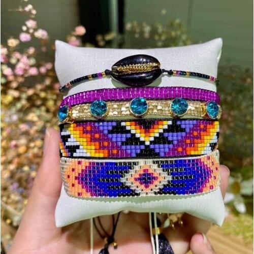 Pretty Bead Fashion MIYUKI Beaded Bracelets Women Vintage Handmade Woven Bracelets Set Pulseras Mujer Female Jewelry