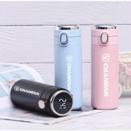 For LADA Vesta SW Cross Granta Priora Kalina Xray 2017 420ML Intelligent Temperature Display Stainless Steel Vacuum Water Cup