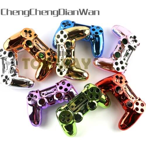 JDS 001 011 V1 FOR PS4 2.0 Chrome Full Housing Shell Case without Button Kit for PlayStation4 PS4 Wireless Controll