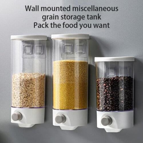 ABS Food Storage Box Transparent Wall-mounted Storage Jars For Groceries Press-out Snacks And Dried Fruit Storage Moisture-proof