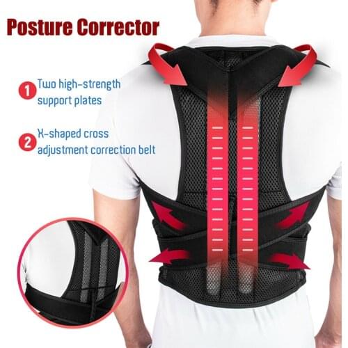 Back Posture Corrector Shoulder Lumbar Brace Spine Support Belt Adjustable Adult Corset Posture Correction Belt Back Support