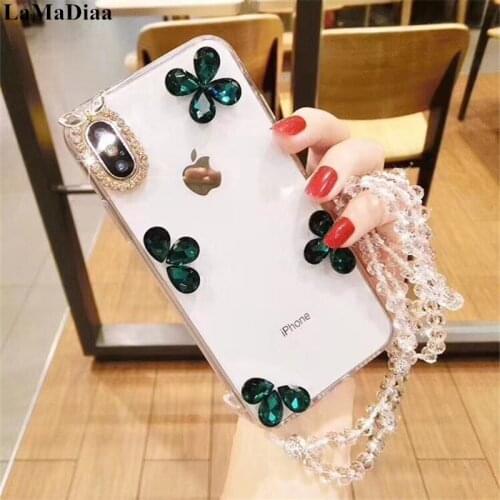 LaMaDiaa Rhinestone Case Crystal Diamond Bling Phone Cover Coque Fundas For SamsungS6 S7 S8 S9 S10 S11Plus Note8 9 10 Phone Case