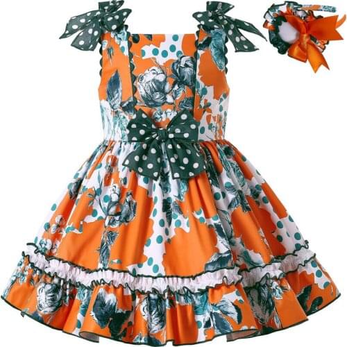 Pettigirl Little Girls Summer Holiday Sleeveless Dresses for girls Age 2 3 4 5 6 8 10 12 Years Olds with Matching Hairband