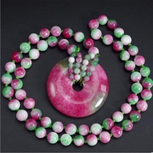 Hot Selling Natural Men Women Hand-Carved Jade Colors Pendant Necklace Charm Jewellery Fashion Accessories Gifts Unisex