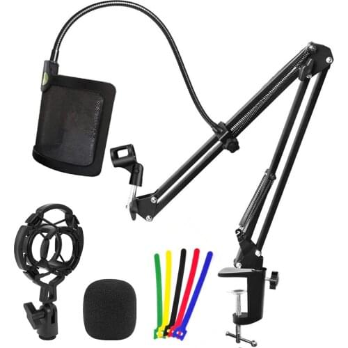 Bm 800 Microphone Stand Metal U-shape Pop Filter Suspension Scissor Arm Stand Spider Shock Mount for Blue Yeti Microphone K669