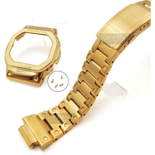 DW5610SU Metal Stainless Steel Watchband Strap Watch Band Frame Case Belt Tools Special Model Only for one model DW5610SU