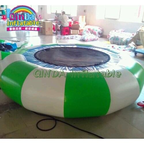 Outside pool kids N adults airtight inflatable water floating trampoline for sale