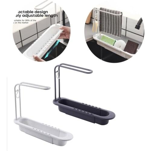 Sink Organizer Dish Drainer Kitchen Organizer For Soap Towel Rack Home Supplies Kitchen Accessories Adjustable Shelf Storage