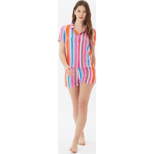 Trendyol Striped Color Block Pajamas set THMSS21PT1031