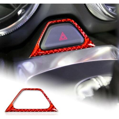 Real Carbon Fiber Warning Light Decorative Cover For Chevrolet Camaro 2017-2020