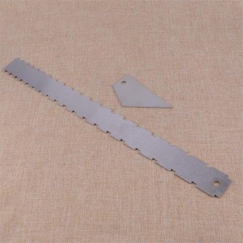 Silver Set Stainless Steel Guitar Neck Notched Straight Edge Fret Rocker Luthier Measure Tools For Guitar Repair Parts Accessory
